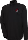 Main image for Antigua Portland Trail Blazers Mens Black Steamer Long Sleeve 1/4 Zip Pullover
