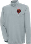 Main image for Antigua Chicago Bears Mens Grey Steamer Long Sleeve 1/4 Zip Pullover