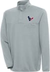 Main image for Antigua Houston Texans Mens Grey Steamer Long Sleeve 1/4 Zip Pullover