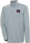Main image for Antigua New York Giants Mens Grey Steamer Long Sleeve 1/4 Zip Pullover
