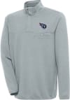 Main image for Antigua Tennessee Titans Mens Grey Steamer Long Sleeve 1/4 Zip Pullover