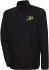 Main image for Antigua Anaheim Ducks Mens Black Steamer Long Sleeve 1/4 Zip Pullover