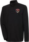 Main image for Antigua Florida Panthers Mens Black Steamer Long Sleeve 1/4 Zip Pullover