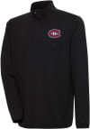 Main image for Antigua Montreal Canadiens Mens Black Steamer Long Sleeve 1/4 Zip Pullover