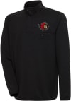 Main image for Antigua Ottawa Senators Mens Black Steamer Long Sleeve 1/4 Zip Pullover