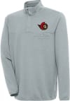 Main image for Antigua Ottawa Senators Mens Grey Steamer Long Sleeve 1/4 Zip Pullover