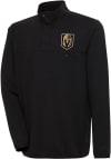 Main image for Antigua Vegas Golden Knights Mens Black Steamer Long Sleeve 1/4 Zip Pullover