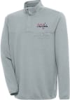 Main image for Antigua Washington Capitals Mens Grey Steamer Long Sleeve 1/4 Zip Pullover