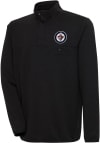 Main image for Antigua Winnipeg Jets Mens Black Steamer Long Sleeve 1/4 Zip Pullover