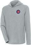 Main image for Antigua Chicago Cubs Mens Grey Strong Hold Long Sleeve Hoodie