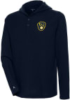 Main image for Antigua Milwaukee Brewers Mens Navy Blue Strong Hold Long Sleeve Hoodie