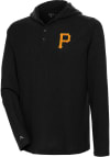 Main image for Antigua Pittsburgh Pirates Mens Black Strong Hold Long Sleeve Hoodie