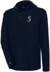 Main image for Antigua Seattle Mariners Mens Navy Blue Strong Hold Long Sleeve Hoodie