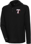 Main image for Antigua Texas Rangers Mens Black Strong Hold Long Sleeve Hoodie
