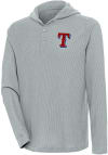Main image for Antigua Texas Rangers Mens Grey Strong Hold Long Sleeve Hoodie