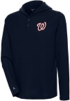 Main image for Antigua Washington Nationals Mens Navy Blue Strong Hold Long Sleeve Hoodie