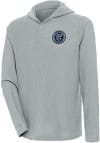 Main image for Antigua New York City FC Mens Grey Strong Hold Long Sleeve Hoodie