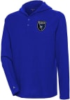 Main image for Antigua San Jose Earthquakes Mens Blue Strong Hold Long Sleeve Hoodie