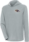 Main image for Antigua Baltimore Ravens Mens Grey Strong Hold Long Sleeve Hoodie