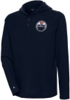 Main image for Antigua Edmonton Oilers Mens Navy Blue Strong Hold Long Sleeve Hoodie