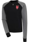 Main image for Antigua New York Mets Womens Black Flier Bunker Crew Sweatshirt