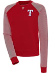 Main image for Antigua Texas Rangers Womens Red Flier Bunker Crew Sweatshirt