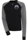 Main image for Antigua Edmonton Oilers Womens Black Flier Bunker Crew Sweatshirt