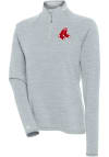 Main image for Antigua Boston Red Sox Womens Grey Milo 1/4 Zip Pullover