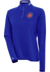 Main image for Antigua Chicago Cubs Womens Blue Milo 1/4 Zip Pullover