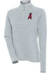 Main image for Antigua Los Angeles Angels Womens Grey Milo 1/4 Zip Pullover