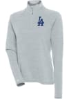 Main image for Antigua Los Angeles Dodgers Womens Grey Milo 1/4 Zip Pullover