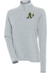 Main image for Antigua Oakland Athletics Womens Grey Milo 1/4 Zip Pullover