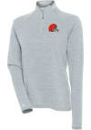 Main image for Antigua Cleveland Browns Womens Grey Milo 1/4 Zip Pullover