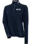 Main image for Antigua Seattle Seahawks Womens Navy Blue Milo 1/4 Zip Pullover