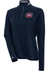 Main image for Antigua Montreal Canadiens Womens Navy Blue Milo 1/4 Zip Pullover
