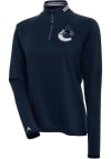 Main image for Antigua Vancouver Canucks Womens Navy Blue Milo 1/4 Zip Pullover