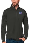 Main image for Antigua New York Rangers Mens Grey Tribute Long Sleeve 1/4 Zip Pullover