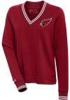 Main image for Antigua Arizona Cardinals Womens Red Parker V Neck Crew Sweatshirt