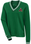 Main image for Antigua Arizona Coyotes Womens Green Parker V Neck Crew Sweatshirt