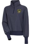 Main image for Antigua Milwaukee Brewers Womens Navy Blue Upgrade 1/4 Zip Pullover