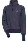 Main image for Antigua Seattle Mariners Womens Navy Blue Upgrade 1/4 Zip Pullover