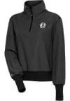 Main image for Antigua Brooklyn Nets Womens Black Upgrade 1/4 Zip Pullover