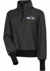 Main image for Antigua Seattle Seahawks Womens Black Upgrade 1/4 Zip Pullover