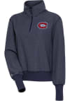 Main image for Antigua Montreal Canadiens Womens Navy Blue Upgrade 1/4 Zip Pullover