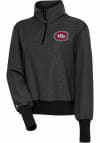 Main image for Antigua Montreal Canadiens Womens Black Upgrade 1/4 Zip Pullover