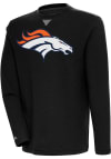 Main image for Antigua Denver Broncos Mens Black Flier Bunker Long Sleeve Crew Sweatshirt