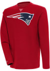 Main image for Antigua New England Patriots Mens Red Flier Bunker Long Sleeve Crew Sweatshirt