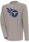 Main image for Antigua Tennessee Titans Mens Oatmeal Flier Bunker Long Sleeve Crew Sweatshirt