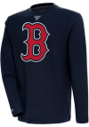 Main image for Antigua Boston Red Sox Mens Navy Blue Flier Bunker Long Sleeve Crew Sweatshirt