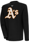 Main image for Antigua Oakland Athletics Mens Black Flier Bunker Long Sleeve Crew Sweatshirt